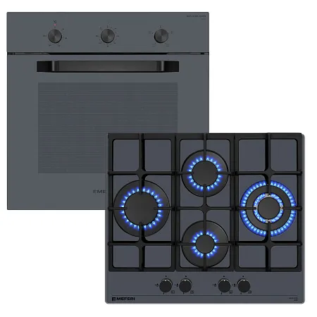 Комплект встраиваемой техники MEFERI 60см серый MS60GR26