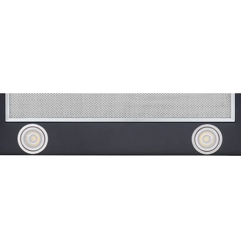 Вытяжка телескопическая кухонная MEFERI SLIDEBOX60BK GLASS ULTRA, 60 см, черная, стекло, производительность 850 м3/ч, 2 скорости, низкий уровень шума, режимы отвод и рециркуляция, гарантия 3 года