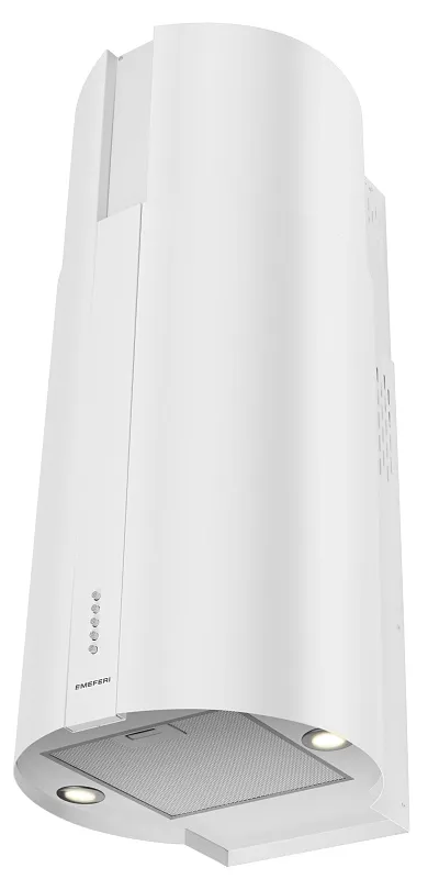 Вытяжка кухонная цилиндрическая настенная MEFERI TUBE40WH POWER, 40 см, белая, производительность 850 м3/ч, 3 скорости, низкий уровень шума, режимы отвод и рециркуляция, гарантия 3 года