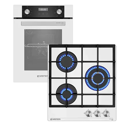 Комплект встраиваемой техники 45 см белый MEFERI MS45WH11