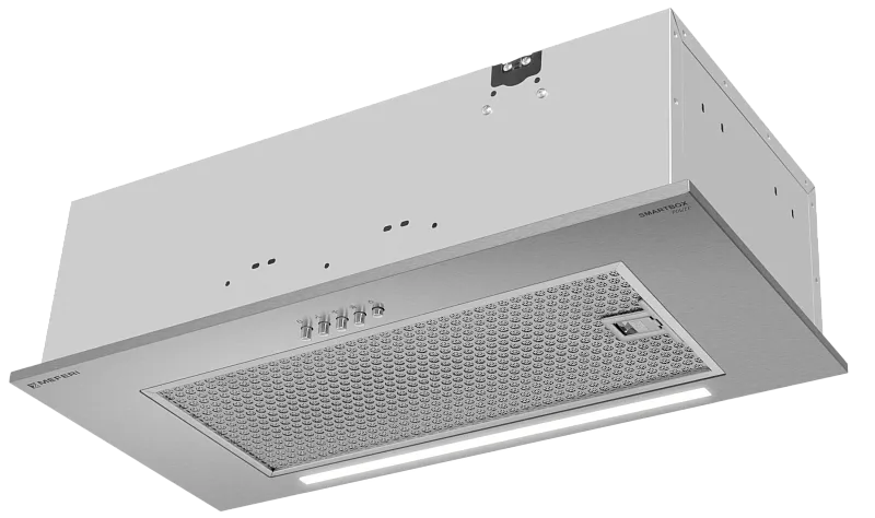 Вытяжка кухонная MEFERI SMARTBOX60IX POWER, 60 см, встраиваемая, серая, производительность 900 м3/ч, 3 скорости, низкий уровень шума, режимы отвод и рециркуляция, гарантия 3 года - изображение vytyazhka_polnovstraivaemaya_smartbox60ix_power  