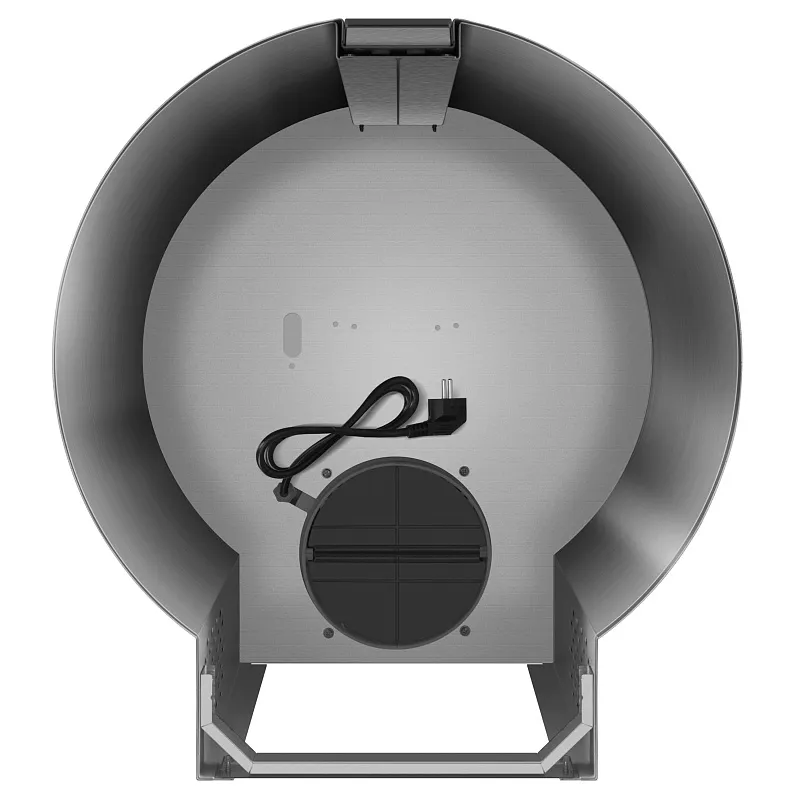 Вытяжка кухонная цилиндрическая настенная MEFERI TUBE40IX POWER, 40 см, серая, производительность 850 м3/ч, 3 скорости, низкий уровень шума, режимы отвод и рециркуляция, гарантия 3 года