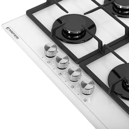 Варочная панель газовая MEFERI MGH604WH GLASS POWER Варочная панель газовая MEFERI MGH604WH GLASS POWER