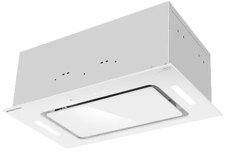 Вытяжка кухонная MEFERI INBOX52WH GLASS COMFORT, 52 см, встраиваемая, белая, стекло, производительность 950 м3/ч, 3 скорости, низкий уровень шума, режимы отвод и рециркуляция, пульт дистанционного управления, гарантия 3 года