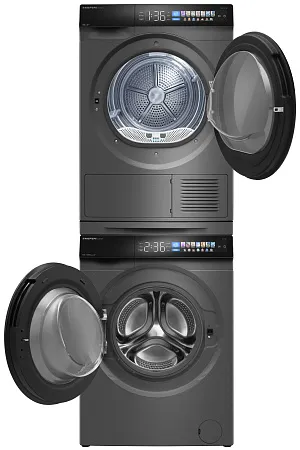 Колонна из стиральной и сушильной машин серая MEFERI MS10GR83 COMFORT Колонна из стиральной и сушильной машин серая MEFERI MS10GR83 COMFORT