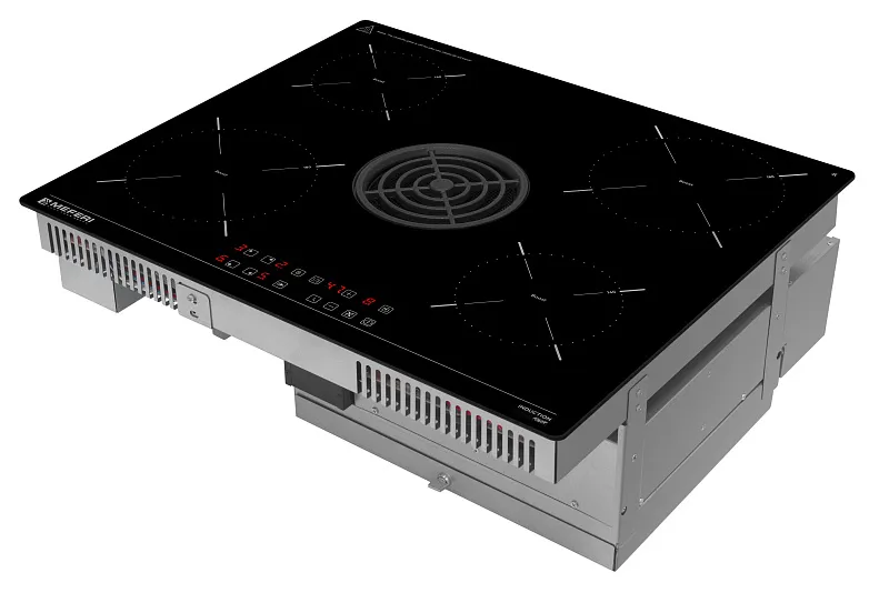 Варочная панель индукционная с вытяжкой MEFERI XSMART60BK POWER