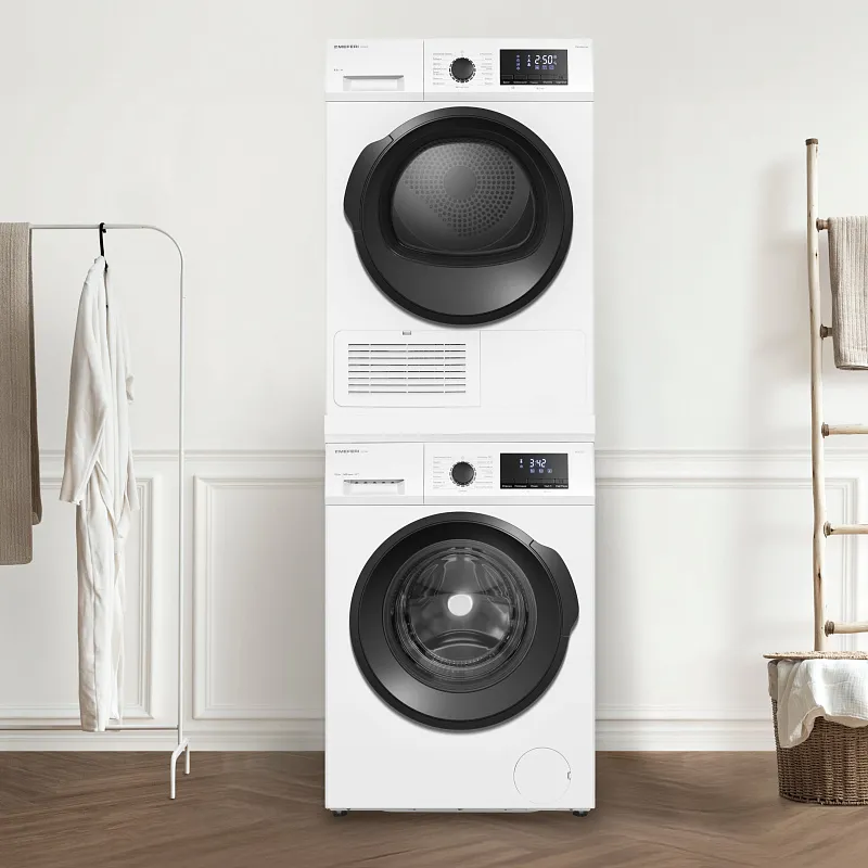 Колонна из стиральной и сушильной машин белая MEFERI MS10WH80 ULTRA