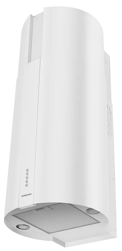 Вытяжка кухонная цилиндрическая настенная MEFERI TUBE40WH POWER, 40 см, белая, производительность 850 м3/ч, 3 скорости, низкий уровень шума, режимы отвод и рециркуляция, гарантия 3 года