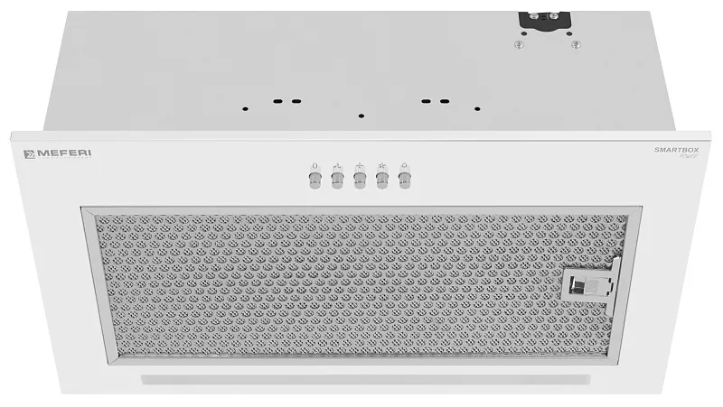 Вытяжка кухонная MEFERI SMARTBOX52WH POWER, 52 см, встраиваемая, белая, производительность 900 м3/ч, 3 скорости, низкий уровень шума, режимы отвод и рециркуляция, гарантия 3 года
