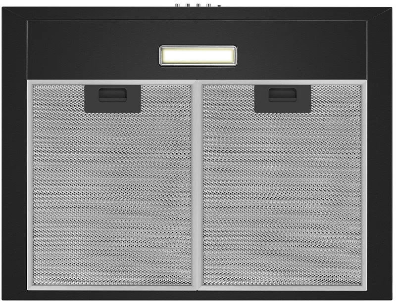 Вытяжка кухонная MEFERI SLIMBOX60BK LIGHT, 60 см, купольная, черная, производительность 650 м3/ч, 3 скорости, низкий уровень шума, режимы отвод и рециркуляция, гарантия 3 года
