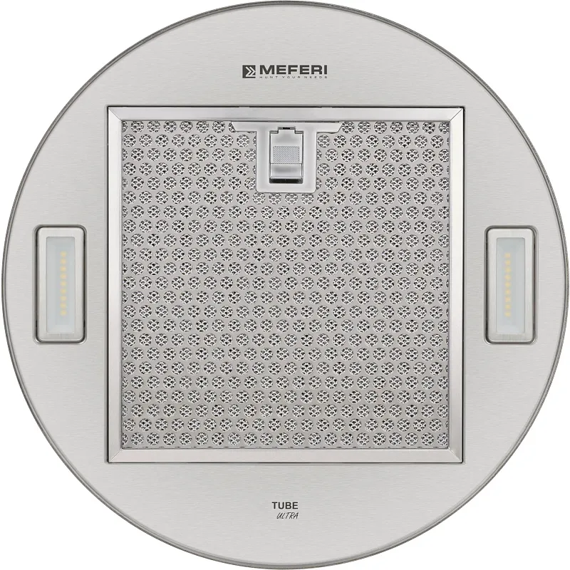 Вытяжка кухонная цилиндрическая настенная MEFERI TUBE35IX ULTRA, 35 см, серая, производительность 1200 м3/ч, 3 скорости, низкий уровень шума, режимы отвод и рециркуляция, гарантия 3 года