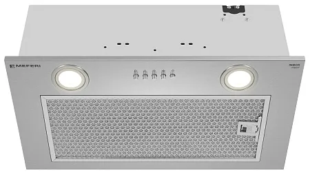 Вытяжка кухонная MEFERI INBOX52IX POWER, 52 см, встраиваемая, серая, производительность 900 м3/ч, 3 скорости, низкий уровень шума, режимы отвод и рециркуляция, гарантия 3 года Вытяжка кухонная MEFERI INBOX52IX POWER, 52 см, встраиваемая, серая, производительность 900 м3/ч, 3 скорости, низкий уровень шума, режимы отвод и рециркуляция, гарантия 3 года