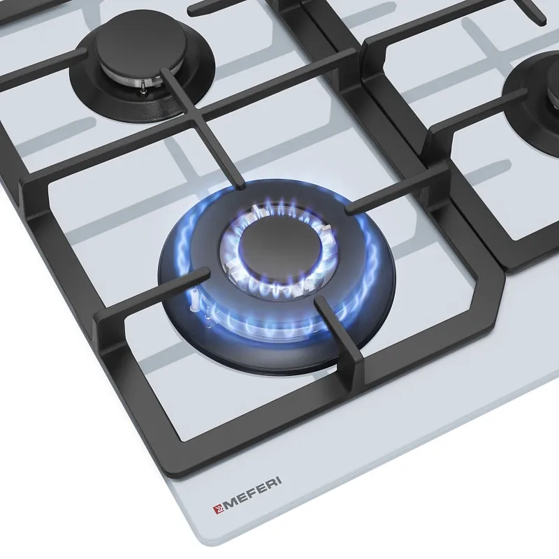 Варочная панель газовая MEFERI MGH604WH GLASS COMFORT