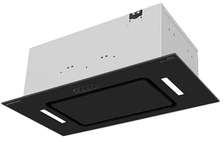 Вытяжка кухонная MEFERI INBOX60BK MATT GLASS ULTRA, 60 см, встраиваемая, черная, матовое стекло, производительность 900 м3/ч, 3 скорости, низкий уровень шума, режимы отвод и рециркуляция, гарантия 3 года