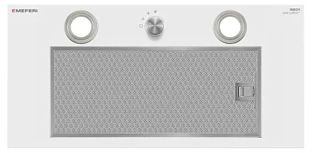 Вытяжка кухонная MEFERI INBOX60WH PUSH COMFORT, 60 см, встраиваемая, белая, производительность 950 м3/ч, 3 скорости, с утапливаемым переключателем, низкий уровень шума, режимы отвод и рециркуляция, гарантия 3 года Вытяжка кухонная MEFERI INBOX60WH PUSH COMFORT, 60 см, встраиваемая, белая, производительность 950 м3/ч, 3 скорости, с утапливаемым переключателем, низкий уровень шума, режимы отвод и рециркуляция, гарантия 3 года