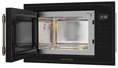 Микроволновая печь встраиваемая MEFERI MMO6025BK RETRO Микроволновая печь встраиваемая MEFERI MMO6025BK RETRO