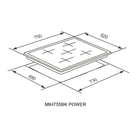 Варочная панель индукционная MEFERI MIH755BK POWER Варочная панель индукционная MEFERI MIH755BK POWER