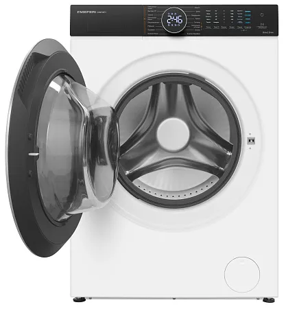 Стиральная машина с сушкой 2 в 1, инвертором и паром MEFERI MFWD1071216WH COMFORT PLUS black door отдельностоящая белая, с прямым приводом, загрузка 10 кг стирка, 7 кг сушка Стиральная машина с сушкой 2 в 1, инвертором и паром MEFERI MFWD1071216WH COMFORT PLUS black door отдельностоящая белая, с прямым приводом, загрузка 10 кг стирка, 7 кг сушка