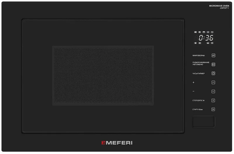 Микроволновая печь встраиваемая MEFERI MMO6028BK COMFORT PLUS - изображение mikrovolnovaya_pech_vstraivaemaya_mmo6028bk_comfort_plus  