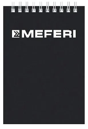 Блокнот на кольцах чёрный MEFERI A5BK notepad