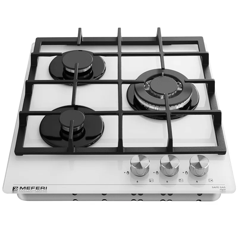 Варочная панель газовая MEFERI MGH453WH GLASS POWER