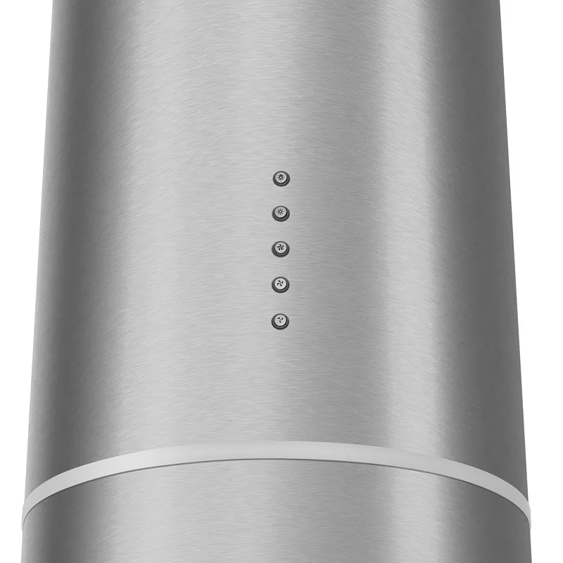 Вытяжка кухонная цилиндрическая настенная MEFERI TUBE35IX COMFORT, 35 см, серая, производительность 1200 м3/ч, 3 скорости, низкий уровень шума, режимы отвод и рециркуляция, гарантия 3 года