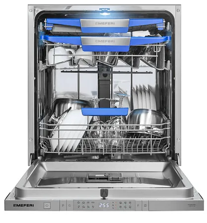 Посудомоечная машина встраиваемая с инвертором MEFERI MDW6083 COMFORT PLUS, 60 см, 14 комплектов посуды, с автооткрыванием, с аквастопом, луч на полу, внутренняя подсветка, половинная загрузка, отсрочка Посудомоечная машина встраиваемая с инвертором MEFERI MDW6083 COMFORT PLUS, 60 см, 14 комплектов посуды, с автооткрыванием, с аквастопом, луч на полу, внутренняя подсветка, половинная загрузка, отсрочка