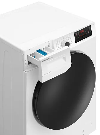 Стиральная машина с инвертором и паром MEFERI MFW091216WH ULTRA отдельностоящая белая, загрузка 9 кг Стиральная машина с инвертором и паром MEFERI MFW091216WH ULTRA отдельностоящая белая, загрузка 9 кг