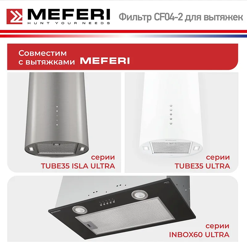 Фильтр угольный MEFERI CF04-2 (2 штуки в упаковке)