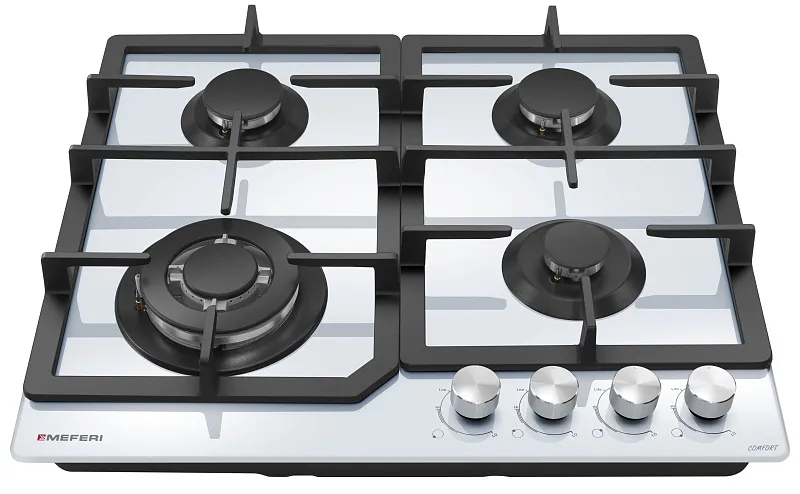 Варочная панель газовая MEFERI MGH604WH GLASS COMFORT