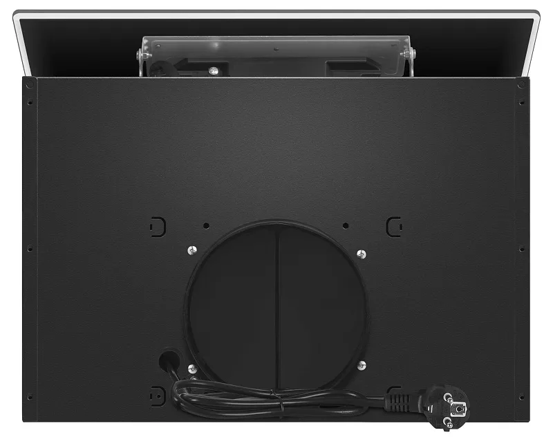 Вытяжка кухонная MEFERI AIRBOX45BK LIGHT, 45 см, наклонная, черная, стекло, производительность 650 м3/ч, 3 скорости, низкий уровень шума, режимы отвод и рециркуляция, гарантия 3 года