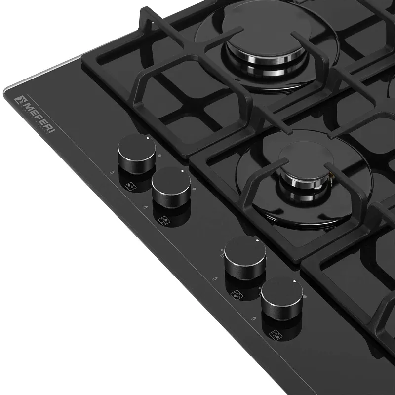 Варочная панель газовая MEFERI MGH604BK GLASS ULTRA
