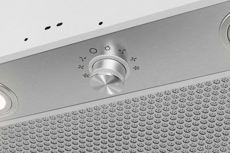 Вытяжка кухонная MEFERI INBOX60IX PUSH COMFORT, 60 см, встраиваемая, нержавеющая сталь, инверторный мотор, производительность 900 м3/ч, 3 скорости, с утапливаемым переключателем, низкий уровень шума, режимы отвод и рециркуляция, гарантия 3 года