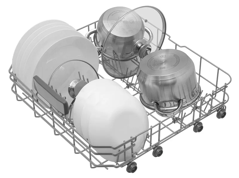 Посудомоечная машина встраиваемая с инвертором MEFERI MDW6093 LUXE 60 см, 16 комплектов посуды, 6 программ, автооткрывание, аквастоп, луч на полу, внутренняя подсветка, половинная загрузка, отсрочка