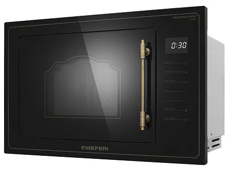 Микроволновая печь встраиваемая MEFERI MMO6025BK RETRO Микроволновая печь встраиваемая MEFERI MMO6025BK RETRO