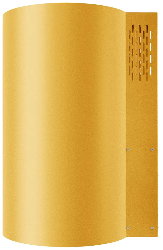 Вытяжка кухонная цилиндрическая настенная MEFERI TUBE40GOLD COMFORT PLUS, 40 см, золотая, производительность 1200 м3/ч, 5 скоростей, режимы отвод и рециркуляция, сенсорное управление, гарантия 3 года