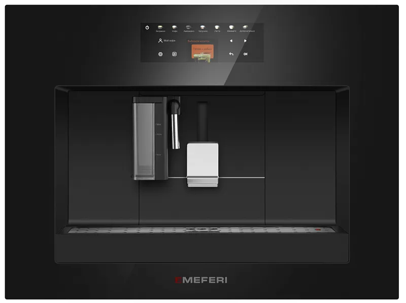 Фото kofemashina_vstraivaemaya_mcm6010bk_comfort_plus на сайте meferi-home.ru Кофемашина встраиваемая MEFERI MCM6010BK COMFORT PLUS - изображение kofemashina_vstraivaemaya_mcm6010bk_comfort_plus