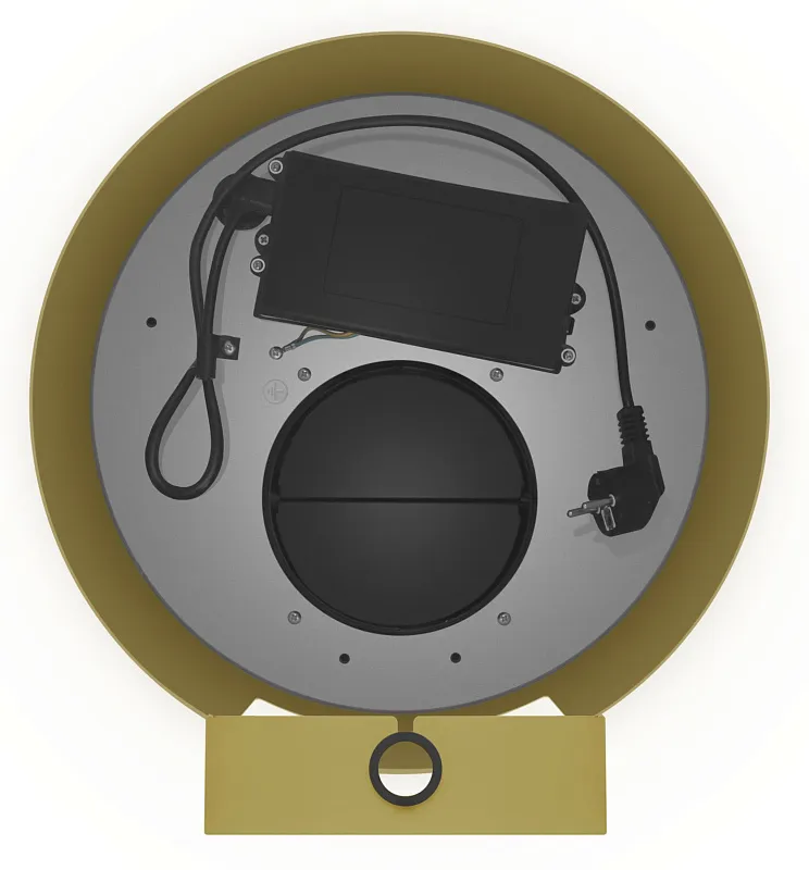 Вытяжка кухонная цилиндрическая настенная MEFERI TUBE35GOLD COMFORT, 35 см, горчично-золотая, производительность 1200 м3/ч, 3 скорости, низкий уровень шума, режимы отвод и рециркуляция, гарантия 3 года