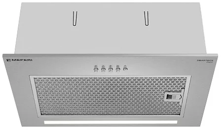 Вытяжка кухонная MEFERI SMARTBOX45IX POWER, 45 см, встраиваемая, серая, производительность 900 м3/ч, 3 скорости, низкий уровень шума, режимы отвод и рециркуляция, гарантия 3 года Вытяжка кухонная MEFERI SMARTBOX45IX POWER, 45 см, встраиваемая, серая, производительность 900 м3/ч, 3 скорости, низкий уровень шума, режимы отвод и рециркуляция, гарантия 3 года
