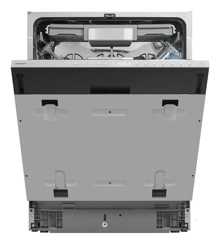 Посудомоечная машина встраиваемая с инвертором MEFERI MDW6093 LUXE 60 см, 16 комплектов посуды, 6 программ, автооткрывание, аквастоп, проекция обратного отсчёта времени, внутренняя подсветка, половинная загрузка, отсрочка