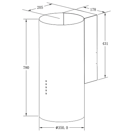 Вытяжка кухонная цилиндрическая пристенная MEFERI TUBE35WH ULTRA, 40 см, белая, производительность 1200 м3/ч, 3 скорости, низкий уровень шума, режимы отвод и рециркуляция, гарантия 3 года Вытяжка кухонная цилиндрическая пристенная MEFERI TUBE35WH ULTRA, 40 см, белая, производительность 1200 м3/ч, 3 скорости, низкий уровень шума, режимы отвод и рециркуляция, гарантия 3 года