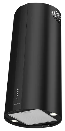 Вытяжка кухонная цилиндрическая островная MEFERI TUBE40BK ISLA POWER, 40 см, черная, производительность 850 м3/ч, 3 скорости, низкий уровень шума, режимы отвод и рециркуляция, гарантия 3 года
