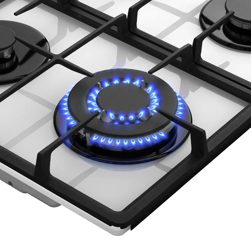 Варочная панель газовая MEFERI MGH604WH GLASS POWER