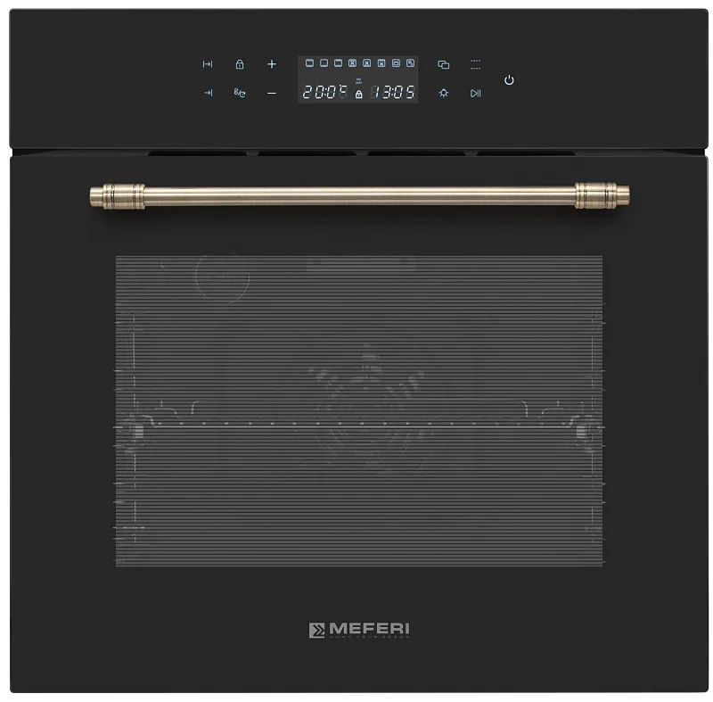 Духовой шкаф электрический MEFERI MEO6010BK RETRO - изображение dukhovoy_shkaf_elektricheskiy_meo6010bk_retro  