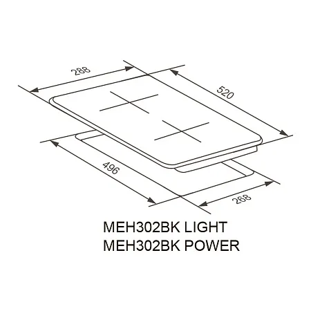 Варочная панель электрическая MEFERI MEH302BK POWER Варочная панель электрическая MEFERI MEH302BK POWER