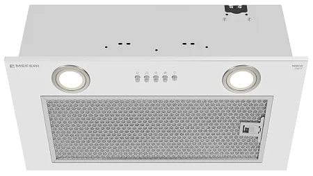 Вытяжка кухонная MEFERI INBOX52WH POWER, 52 см, встраиваемая, белая, производительность 900 м3/ч, 3 скорости, низкий уровень шума, режимы отвод и рециркуляция, гарантия 3 года Вытяжка кухонная MEFERI INBOX52WH POWER, 52 см, встраиваемая, белая, производительность 900 м3/ч, 3 скорости, низкий уровень шума, режимы отвод и рециркуляция, гарантия 3 года