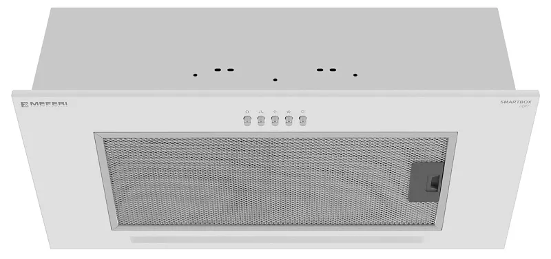 Вытяжка кухонная MEFERI SMARTBOX60WH LIGHT, 60 см, встраиваемая, белая, производительность 650 м3/ч, 3 скорости, низкий уровень шума, режимы отвод и рециркуляция, гарантия 3 года