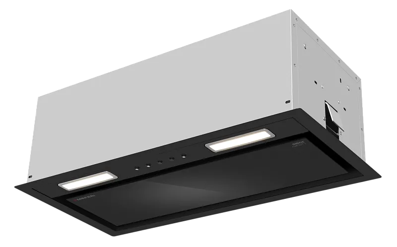 Вытяжка кухонная MEFERI INBOX60BK COMFORT PLUS, 60 см, встраиваемая, черная, производительность 1200 м3/ч, 3 скорости, низкий уровень шума, режимы отвод и рециркуляция, гарантия 3 года - изображение vytyazhka_polnovstraivaemaya_inbox60bk_comfort_plus  