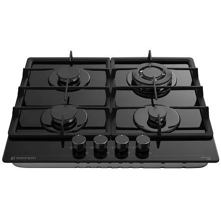 Варочная панель газовая MEFERI MGH604BK GLASS POWER Варочная панель газовая MEFERI MGH604BK GLASS POWER