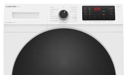 Стиральная машина с инвертором и паром MEFERI MFW091216WH ULTRA отдельностоящая белая, загрузка 9 кг Стиральная машина с инвертором и паром MEFERI MFW091216WH ULTRA отдельностоящая белая, загрузка 9 кг